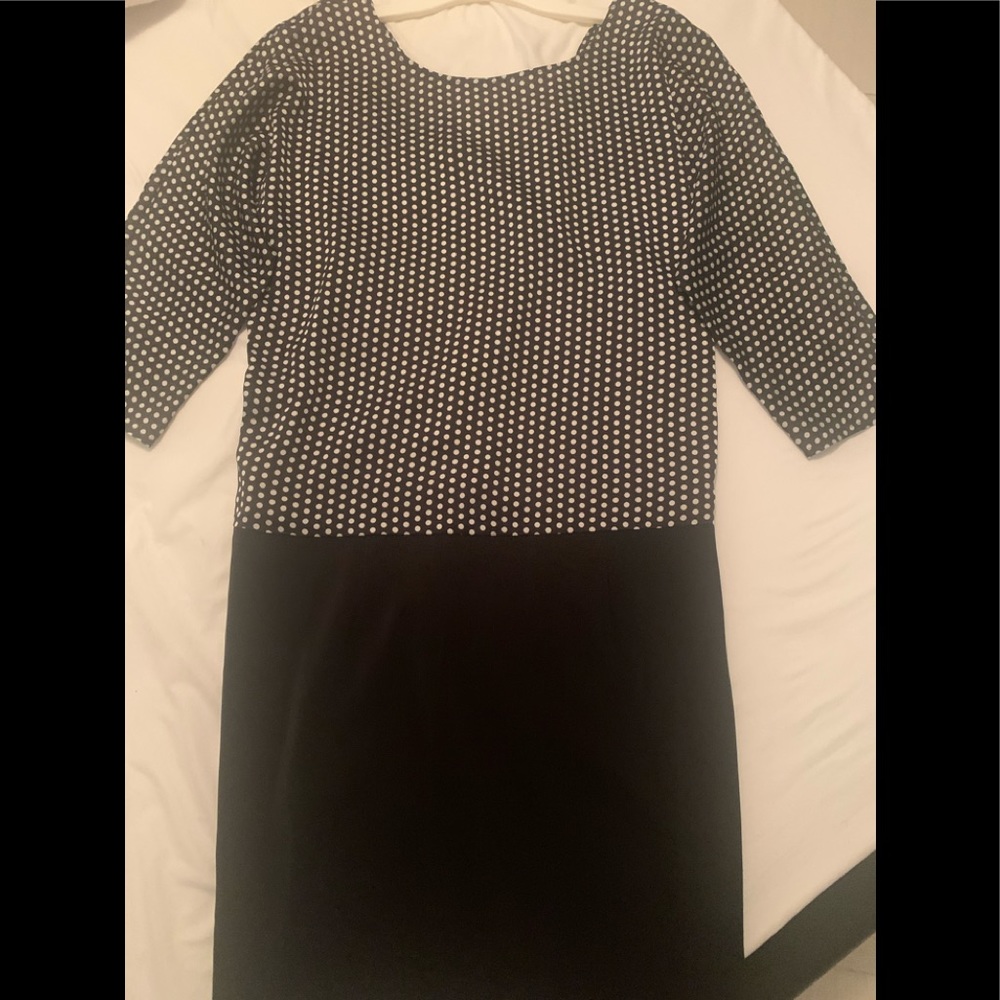 NYC&Co polka dot dark navy dress